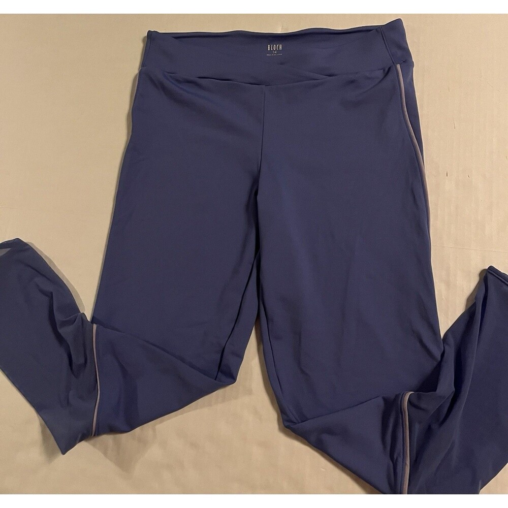Bloch Capri Leggings Pants Women’s Sz 14 Purple Yoga Athletic Workout Fitness - Picture 3 of 6